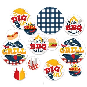 Big Dot of Happiness Fire Up the Grill - Summer BBQ Picnic Party Giant Circle Confetti - Party Decorations - Large Confetti 27 Count - 1 of 4