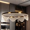 LNC Awtisfin 1-Light Polished Gold with Acrylic Glass Round LED Indoor Chandelier: Energy-Efficient, ETL Listed, Dimmable - 2 of 4