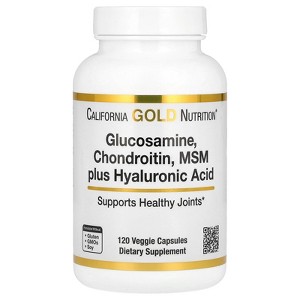 California Gold Nutrition Glucosamine, Chondroitin, MSM Plus Hyaluronic Acid, 120 Veggie Caps - 1 of 4