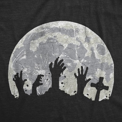 Мужские футболки Crazy Dog T-Shirts, Inc. Mens Funny T Shirts Zombie Hands Moon Sarcastic Halloween Graphic Novelty Tee For Men - Crazy Dog Men's T Shirt For Halloween Season Black XL — фото 2