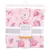 Hudson Baby Infant Girl Premium Quilted Long Sleeve Sleeping Bag and Wearable Blanket, Pink Navy Floral - 2 of 2