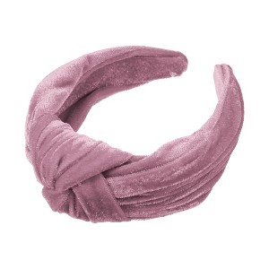 Unique Bargains Women's Velvet Wide Knotted headband for headband Hair Hoop Hair Accessories 1 Pc - 1 of 4