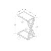 Monarch Specialties Accent Table C-Shaped End Side Snack Living Room Bedroom Metal Laminate Grey Black Contemporary Modern - 3 of 4