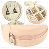 Unique Bargains Portable Round Jewelry Box for Travel 1 Pc - 3 of 4