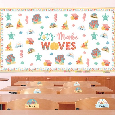 Big Dot of Happiness Ocean Creatures - School Bulletin Board Set - Classroom Decoration Kit