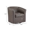 Christopher Knight Home Jackson Contemporary Faux Leather Upholstered Swivel Club Chair - 3 of 4