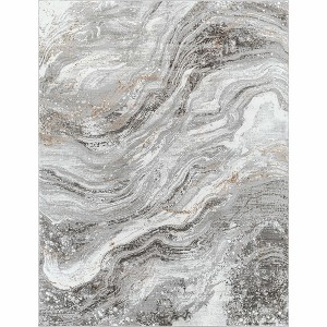 Hauteloom Binday Blue Marble Rug - 1 of 4