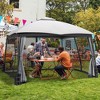 Costway 10x12 FT 2-Tier Patio Gazebo Canopy Netting Heavy-Duty Metal Easy-Setup Outdoor - 4 of 4