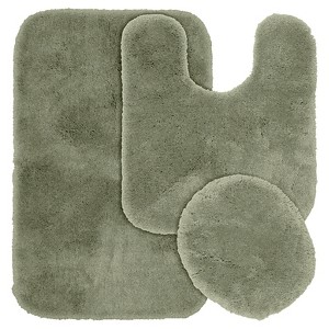 3pc Finest Luxury Ultra Plush Washable Nylon Bath Rug Set - Garland - 1 of 4