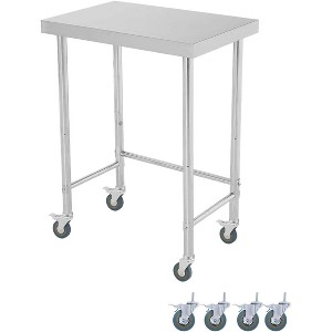 Stainless Steel Work Table, 400lb Capacity Commercial Prep Table with Galvanized Legs for Kitchen, Restaurant, Garage - 1 of 4