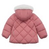 Rokka&Rolla Infant Toddler Girls' Puffer Jacket Baby Fleece Lined Winter Coat - 4 of 4