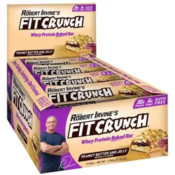 FITCRUNCH Peanut Butter and Jelly Baked Snack Bar - 12ct