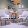 KTMBDW Set of 2 Dining Chairs with Back, Velvet Upholstered Modern Accent Chairs with Metal Legs for Dining Room - 2 of 4