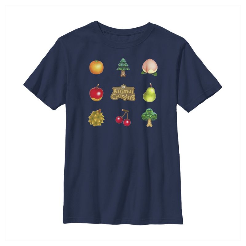 Boy's Nintendo Animal Crossing Items Found Title Logo T-Shirt, 1 of 4