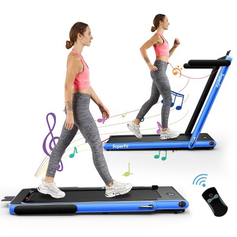 SuperFit 2.25HP 2 in 1 Dual Display Folding Treadmill Jogging