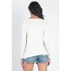 Slickblue Flannel Long Sleeve Top, Ivory Color, Textured Fabric, Relaxed Fit, Casual Style, L - 3 of 4