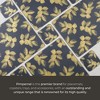 Sara Miller Etched Leaves Placemats, Set of 4 Navy Blue Cork Backed Table Mats with Gold Foil Detail, Heat Resistant Wipe Clean - 4 of 4