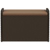 vidaXL Storage Bench with Cushion Brown 31.5"x20.1"x20.5" Poly Rattan - 4 of 4