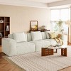 118-Inch 3 Seater Modular Sofa, Flexible Layout Oversized Bed, Sectional Sofa with Cloud Corduroy Velvet Fabric and Foam Filling-Baofuwish - 2 of 4