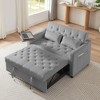 NicBex 52 Inch Loveseat,Modern Velvet Loveseat Sofa/Pullout Bed with Tufted Back,Convertible Sleeper Sofa Bed for Living Room - 2 of 4