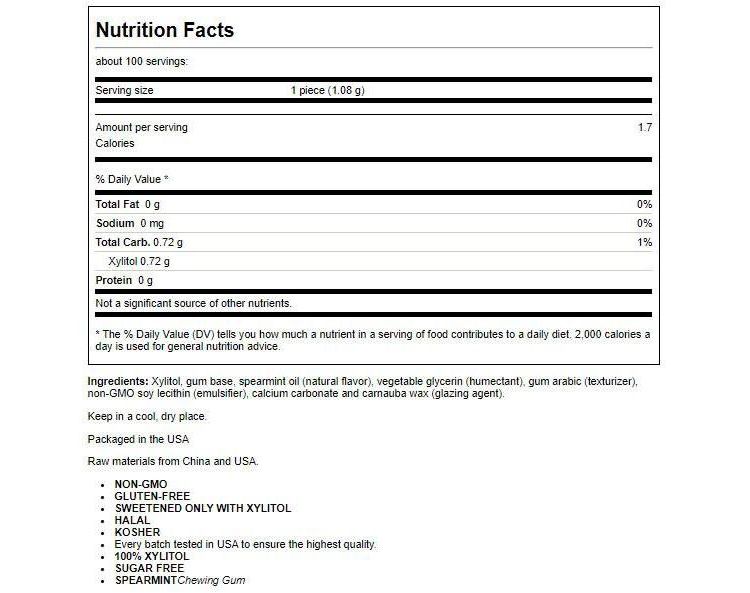 Xlear Spry Spearmint Chewing Gum - Sugar Free, 2 of 2