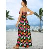 HAPPY BAY Women's House Daily Routine Evening Wear Casual Slit Maxi Dresses Long vacation Flowy Tube Top Tube Dress One Size Multicolored, Floral - 3 of 4