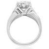 Pompeii3 1 1/2ct Diamond Halo Engagement Ring Wide 3-Row Band 10K White Gold - 3 of 4