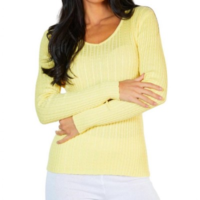 Women's Braided V-Neck Sweater - Angel Apparel