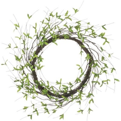 Sullivans Artificial Leaf Foliage Wreath 22"H Green