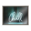 Kate and Laurel Blake Chill Neon Sign Framed Printed Glass by The Creative Bunch Studio, 18x24, Gray - 2 of 4