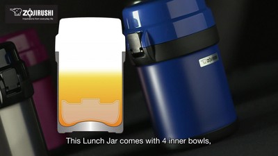 Zojirushi Bento Stainless Lunch Jar Blue: Lunchbox with