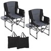 Oversized Camping Directors Chair 2 Pcs, Portable Folding Lawn Chairs for Adults Heavy Duty with Side Table, Outdoor Foldable Camp Chair with Pocket - 4 of 4