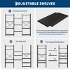 ODK 4 Tier Bookcase, Industrial Bookshelf - Adjustable Wood Shelves & Heavy Duty Metal Frame, 100Lbs Capacity, Wide Storage Organizer for Office - 4 of 4