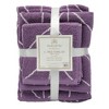 Knightsbridge Luxurious 6 Pieces Yarn Dyed Jacquard All Season Towel Set Grape - 2 of 3