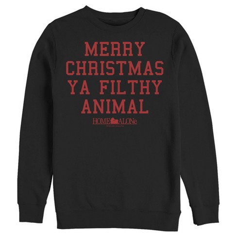 Men s Home Alone Merry Christmas Ya Filthy Animal Sweatshirt Target