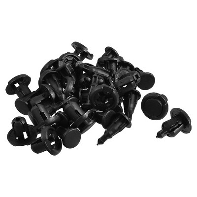 Unique Bargains 20 Pcs10mm Hole Plastic Rivet Car Door Trim Panel Retainer Fasteners Clips Black