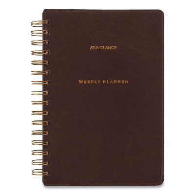 AT-A-GLANCE Distressed Brown Weekly Monthly Planner 8.5 x 5.5 2022-2023 YP20009