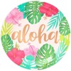 Sparkle And Bash 48 Pack Hawaiian Aloha Disposable Paper Plates, Luau ...