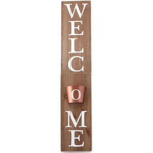 The Lakeside Collection Welcome Spring Front Porch Decor - Sign with Planter - 1 of 4