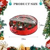 Waterproof Christmas Wreath Storage Bags 6-Pack – Clear PVC/PE Material, Sturdy Handles & Zippers, Durable Organizer for Holiday & Seasonal Decor - 3 of 4