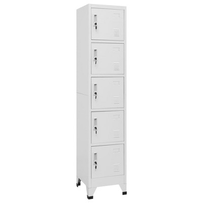 VidaXL Locker Cabinet Light Gray 15 in.x15.7 in.x70.9 in. Steel
