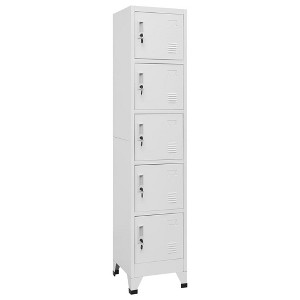 VidaXL Locker Cabinet Light Gray 15 in.x15.7 in.x70.9 in. Steel - 1 of 4