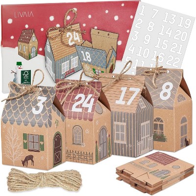 Livaia Beautiful Craft Advent Calendar 2022 With 24 Paper Bags And