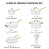 Aoibox Ceramic Cookware Set, 16 Pcs Pots and Pans Non Stick, Kitchen Cookware with Utensils, White Gold Pan Set for Cooking, Oven & Dishwasher Safe - 2 of 4