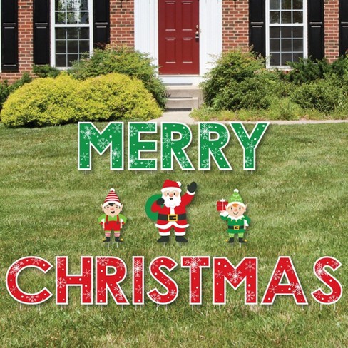 Big Dot Of Happiness Very Merry Christmas - Yard Sign Outdoor Lawn ...