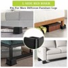 Aoibox Heavy Duty Bed Risers 3 Inch Black 6 Pack Oversized Furniture Lifts for Sofa Table Chair Up to 6000 Lbs Stable Support - 3 of 4