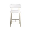 Meridian Furniture,Lupita White Vegan Leather Counter Stool, Set of 2 - 2 of 4