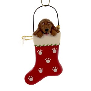 Personalized Ornaments 4.5 Inch Irish Setter Dog Christmas Stocking Tree Ornaments - 1 of 2