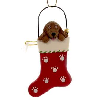Personalized Ornaments 4.5 Inch Irish Setter Dog Christmas Stocking Tree Ornaments