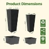 2 Pack Planters for Indoor Plants, Outdoor Tall Planter with Removable Liners, Plant Pots for Trees Flowers, All-Weather Use with Drainage Holes - 2 of 4